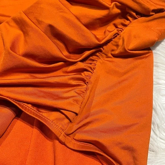 Hilor Macrame Back Shirred Halter One Piece Tummy Control Swimsuits Swimwear - Picture 6 of 12